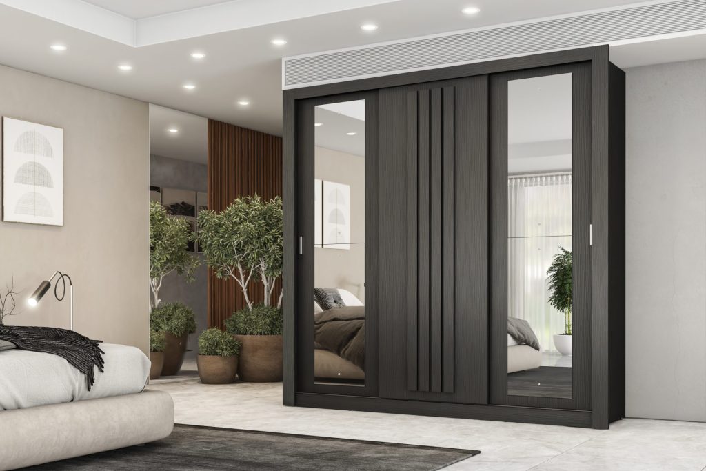 Guarda Roupa Casal Porto Guarda Roupa Casal Preto com Espelhos